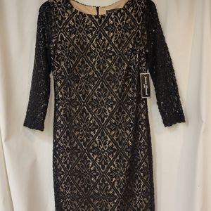 Jessica Howard Black Lace Dress 6P